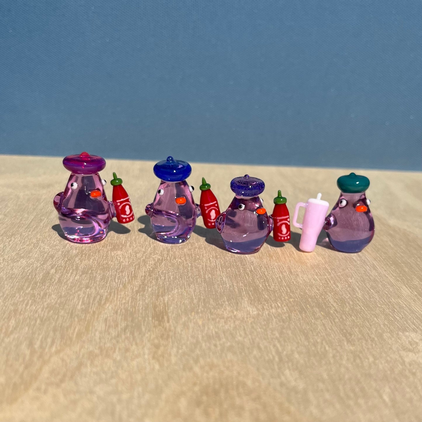 Stromboli Glass x Jackie's Glass Collab: Sriracha and Stanley Cup Ducks