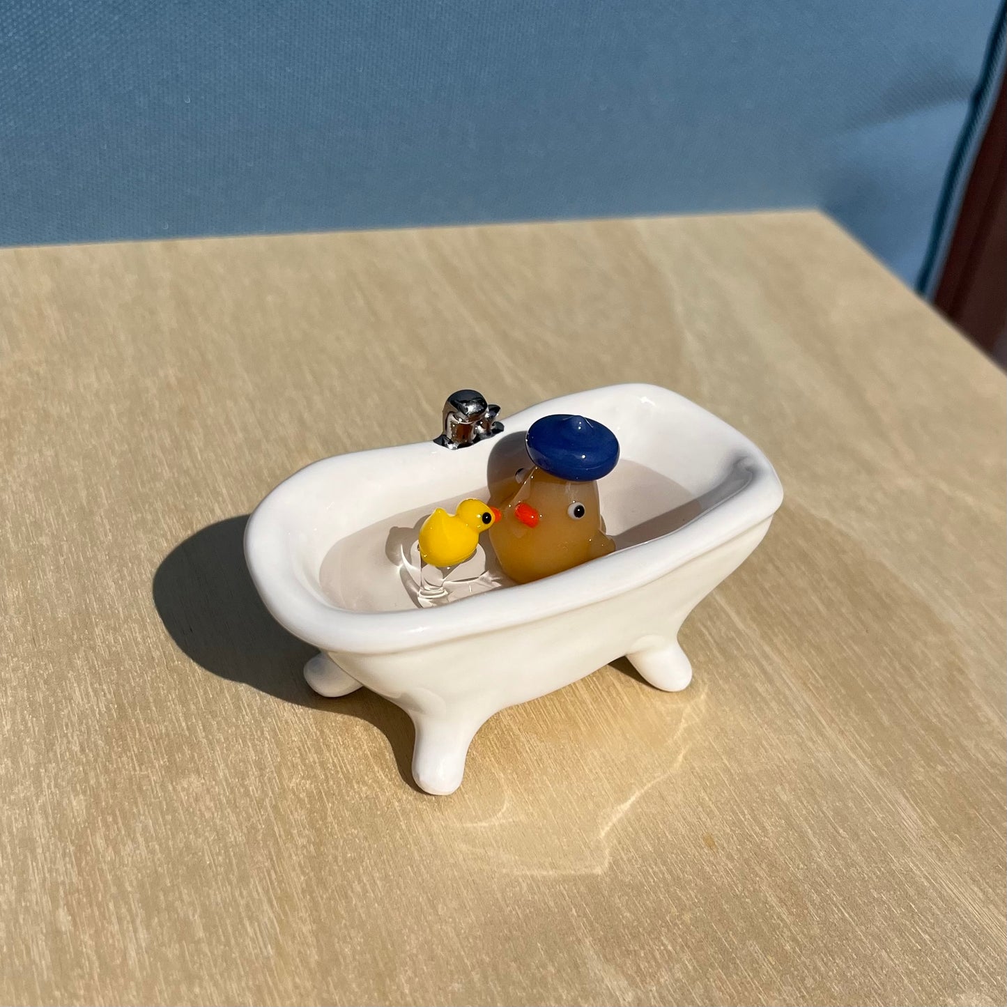 Jenni Ceramics x Jackie's Glass Collab: Duck in Bathtub