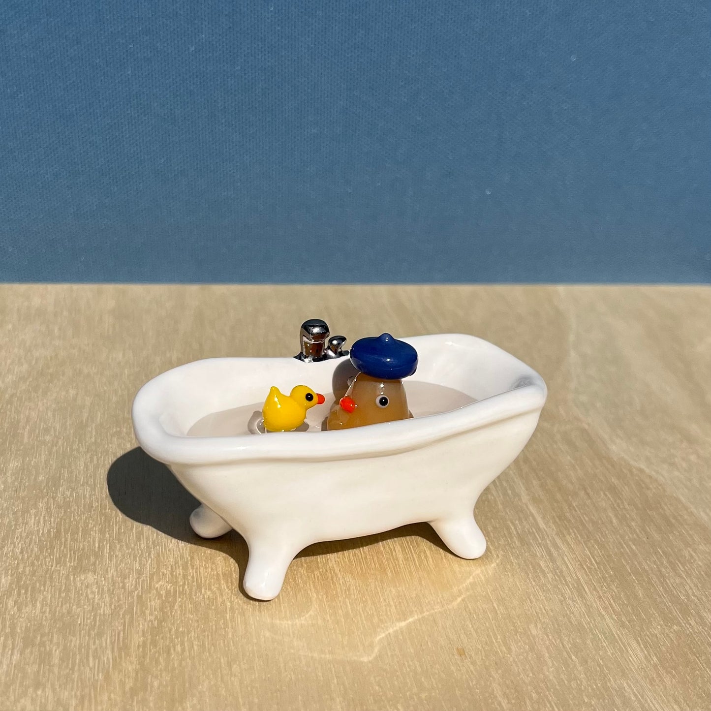 Jenni Ceramics x Jackie's Glass Collab: Duck in Bathtub