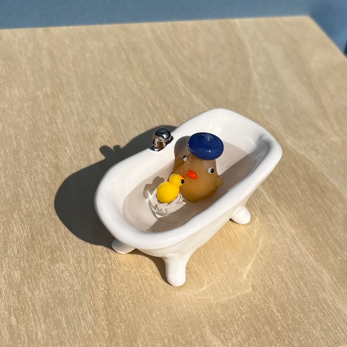 Jenni Ceramics x Jackie's Glass Collab: Duck in Bathtub