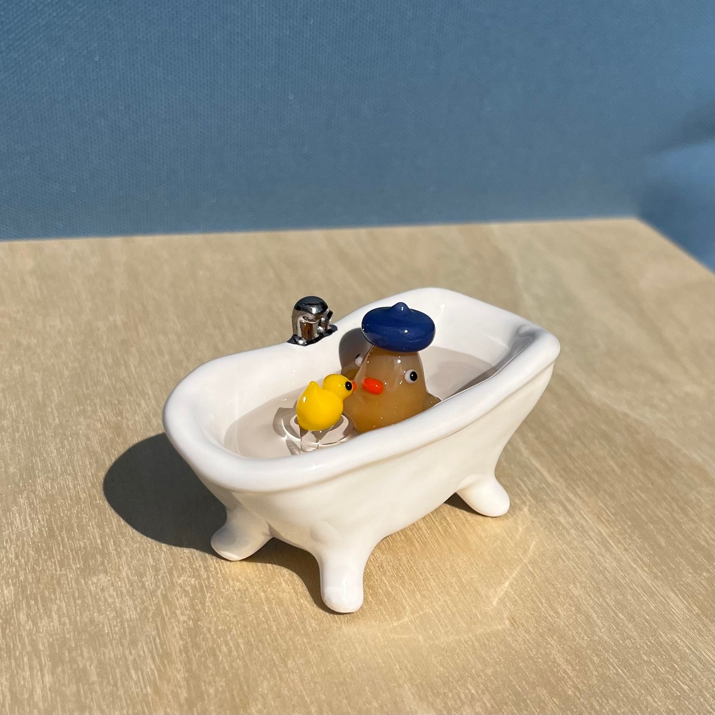 Jenni Ceramics x Jackie's Glass Collab: Duck in Bathtub