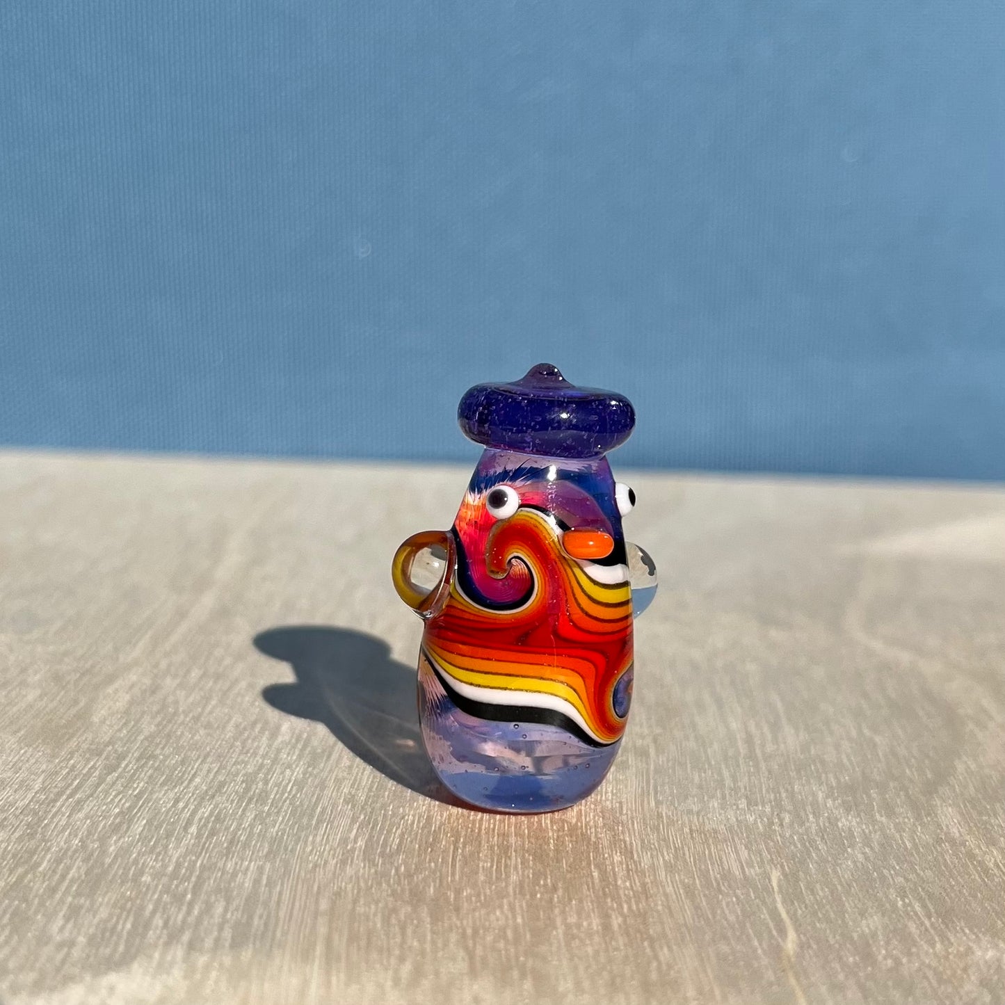 Swan Glass x Jackie's Glass Collab: UV Linework Duck