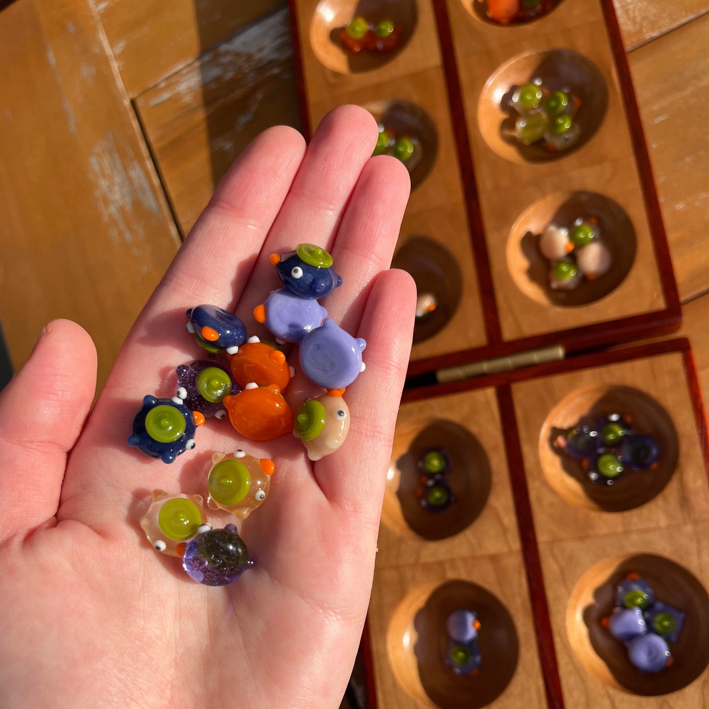 Commission for Sarah: Mancala ducks - full set
