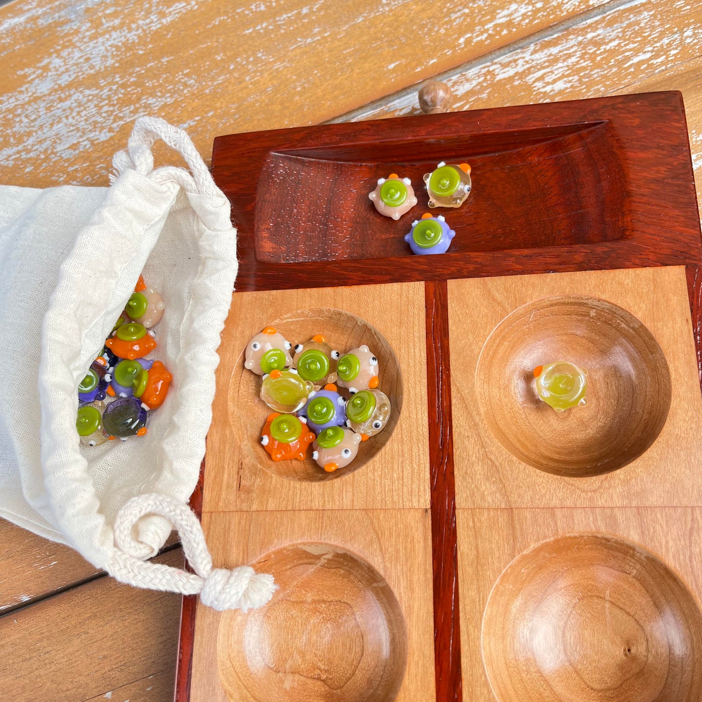 Commission for Sarah: Mancala ducks - full set