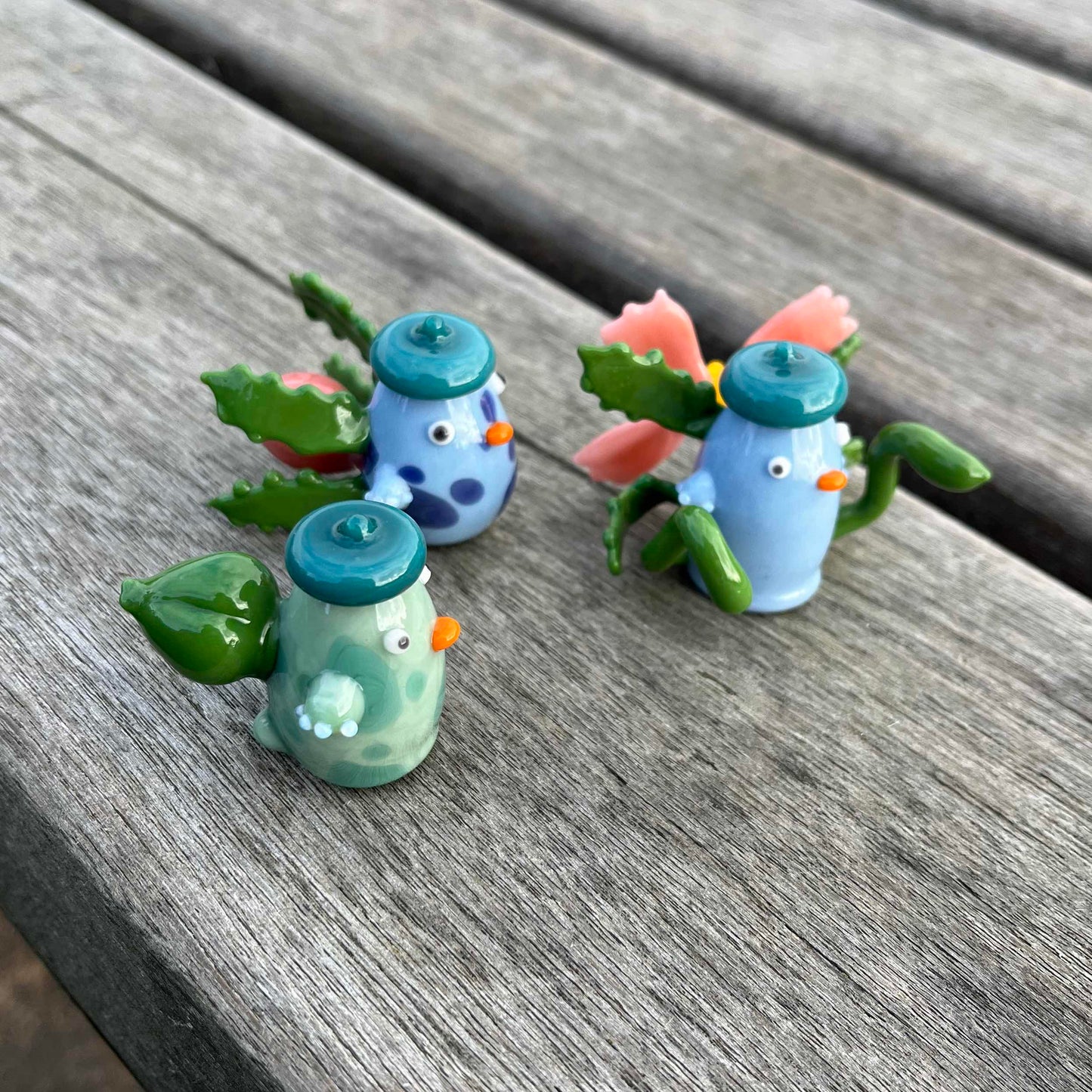 Commission for Phylicia: Bulbasaur, Ivysaur, and Venusaur Ducks
