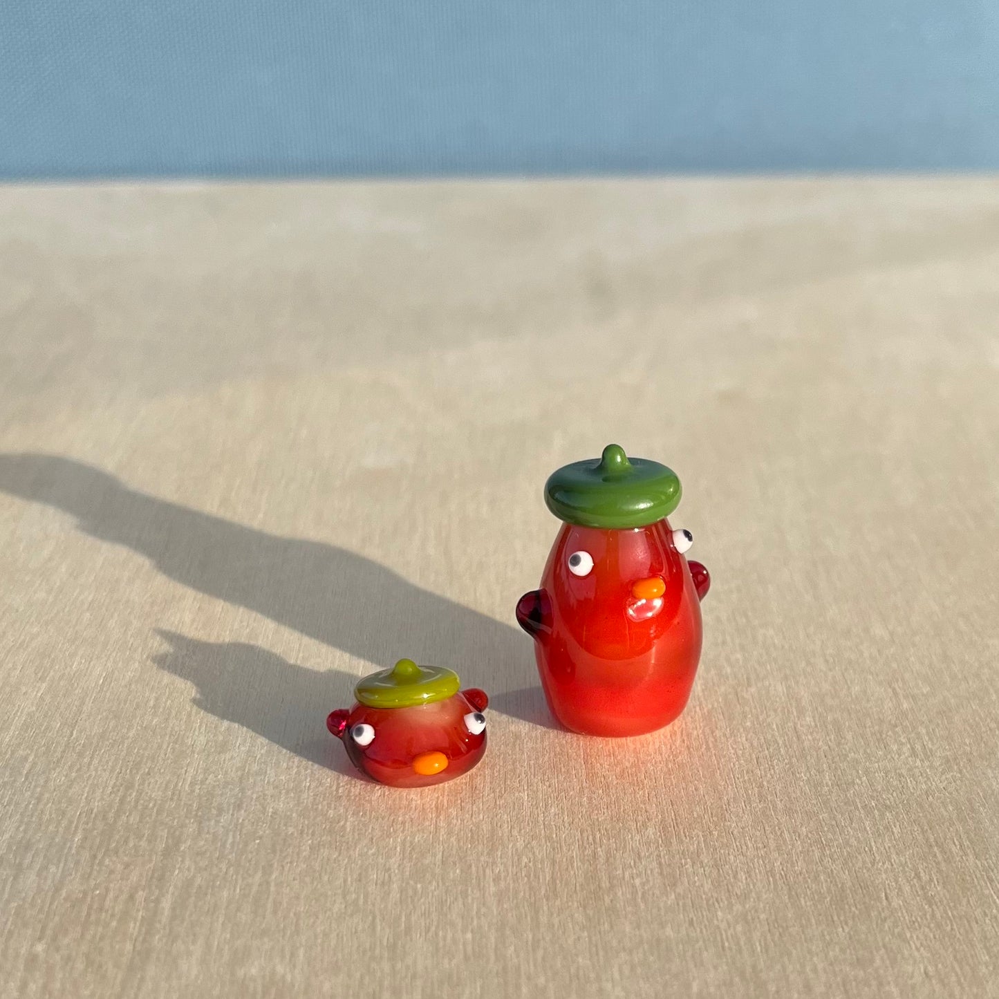 Commission for Andrea: Red Duck and Red Mancala Duck