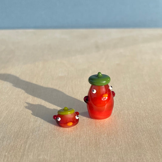 Commission for Andrea: Red Duck and Red Mancala Duck