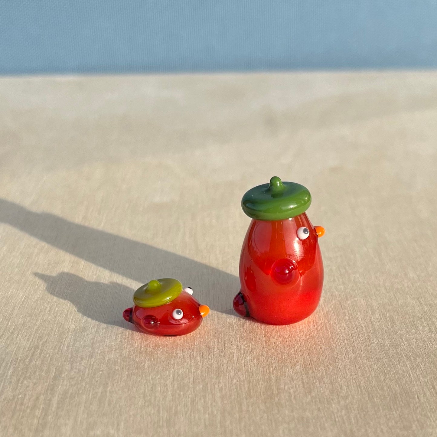 Commission for Andrea: Red Duck and Red Mancala Duck