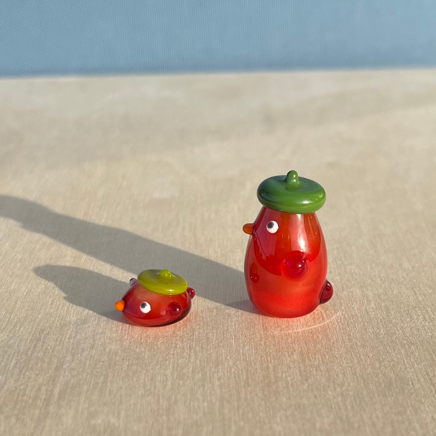 Commission for Andrea: Red Duck and Red Mancala Duck