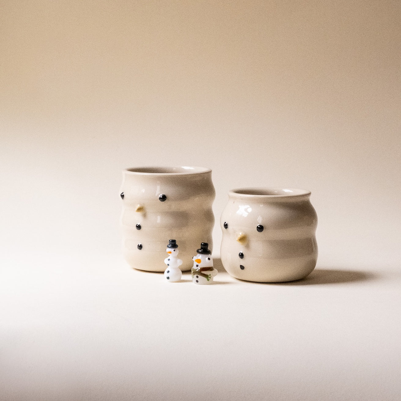 Jess Guatney Studio x Jackie's Glass Collab: Snowman Cup + Duck Set