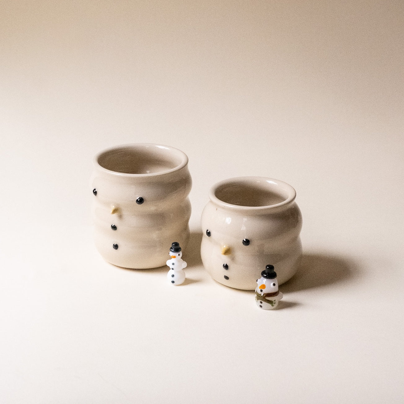 Jess Guatney Studio x Jackie's Glass Collab: Snowman Cup + Duck Set