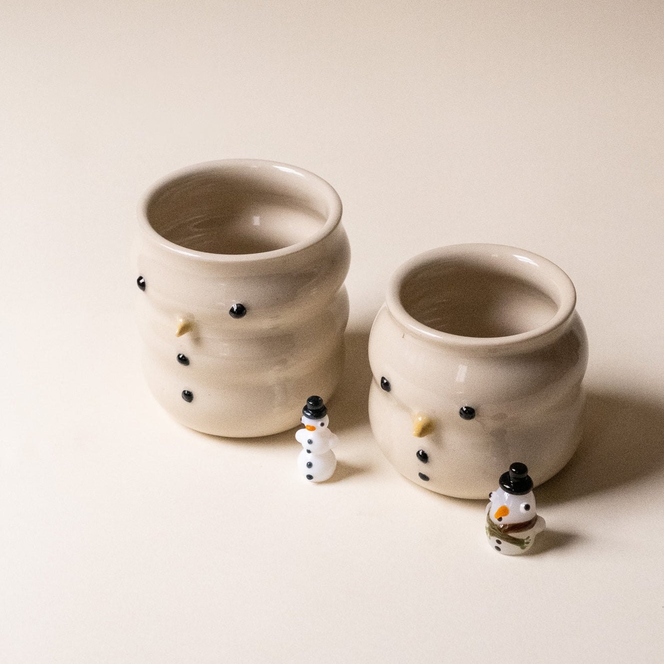 Jess Guatney Studio x Jackie's Glass Collab: Snowman Cup + Duck Set