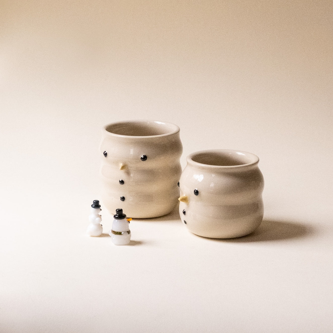 Jess Guatney Studio x Jackie's Glass Collab: Snowman Cup + Duck Set