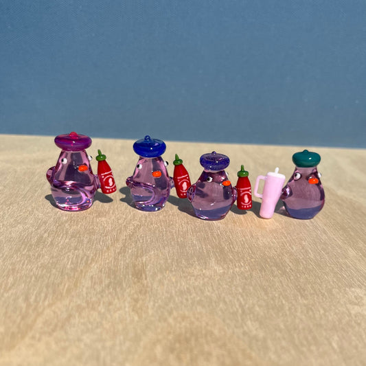 Stromboli Glass x Jackie's Glass Collab: Sriracha and Stanley Cup Ducks