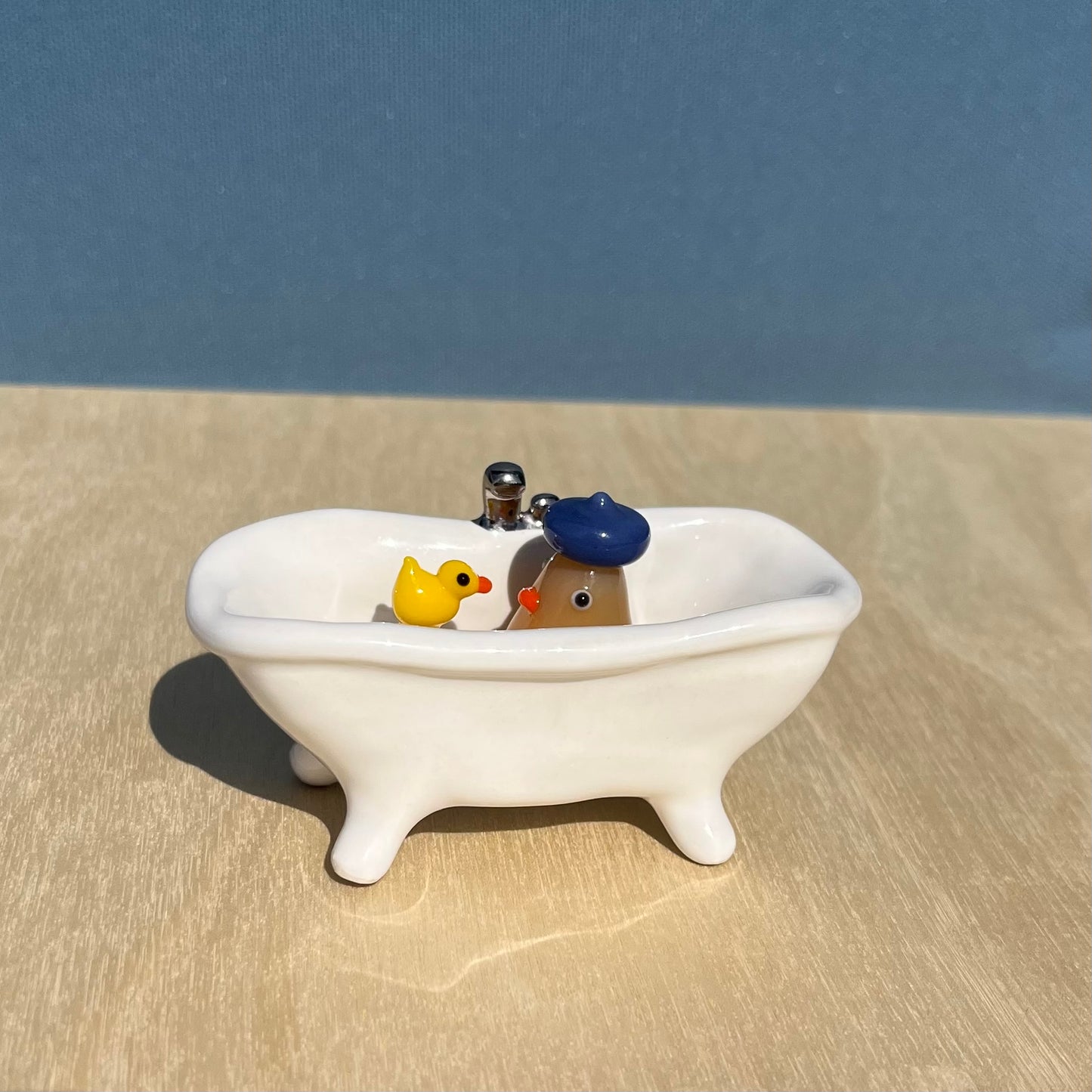 Jenni Ceramics x Jackie's Glass Collab: Duck in Bathtub