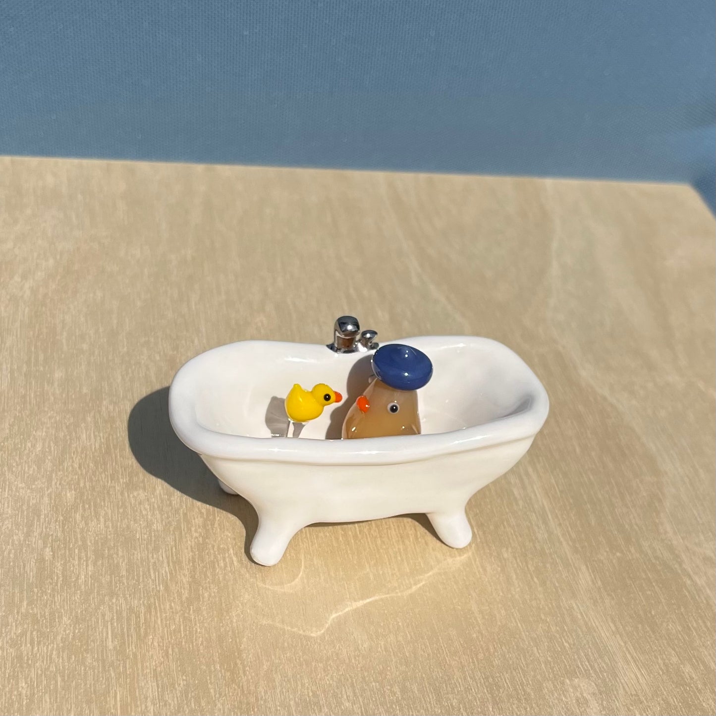 Jenni Ceramics x Jackie's Glass Collab: Duck in Bathtub