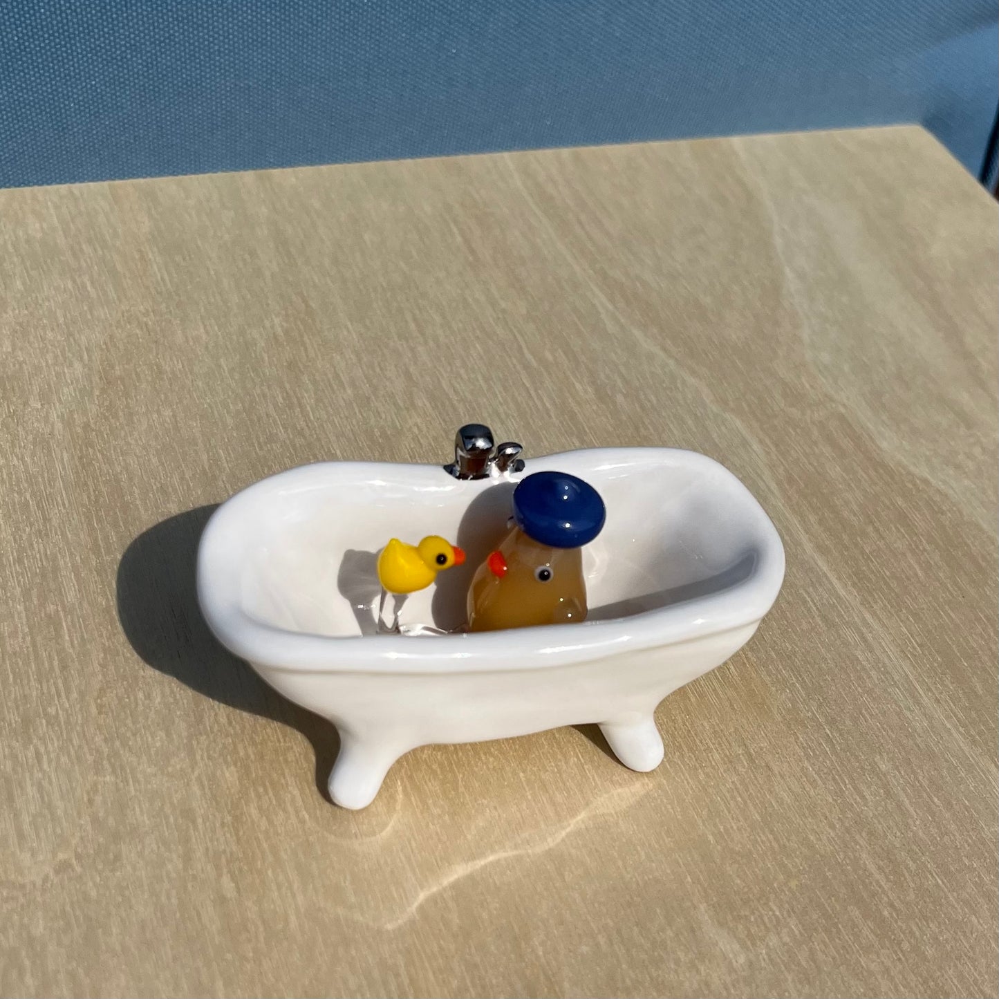 Jenni Ceramics x Jackie's Glass Collab: Duck in Bathtub