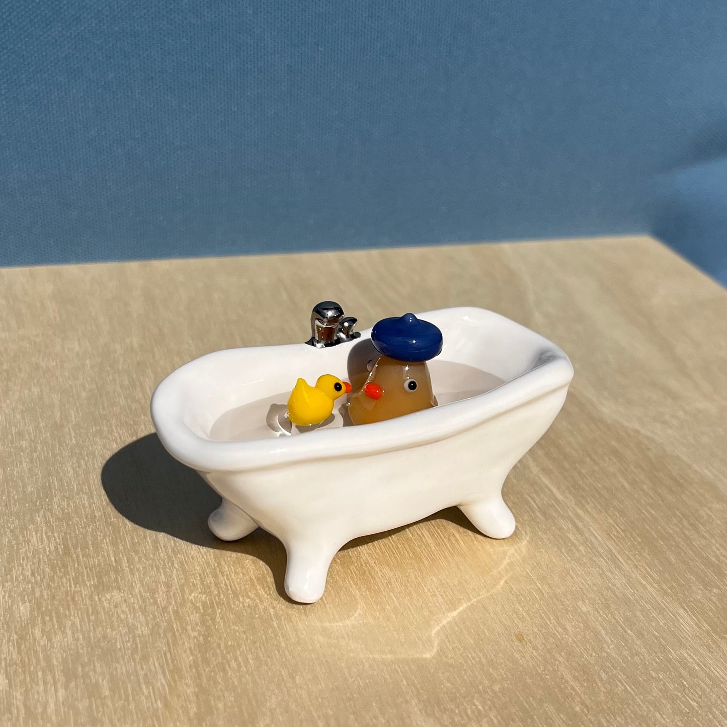 Jenni Ceramics x Jackie's Glass Collab: Duck in Bathtub