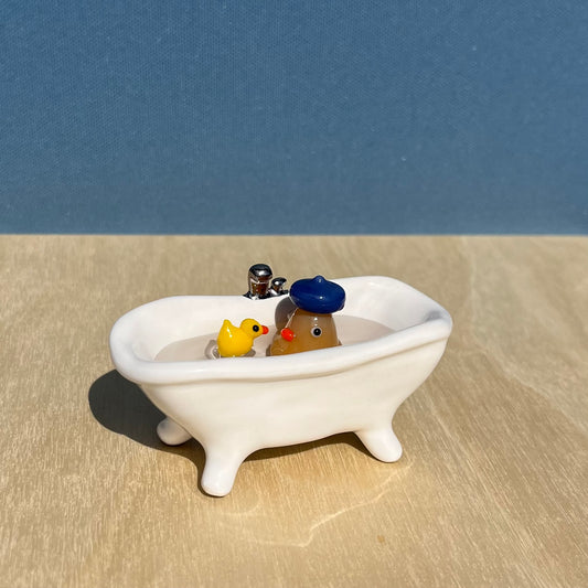 Jenni Ceramics x Jackie's Glass Collab: Duck in Bathtub