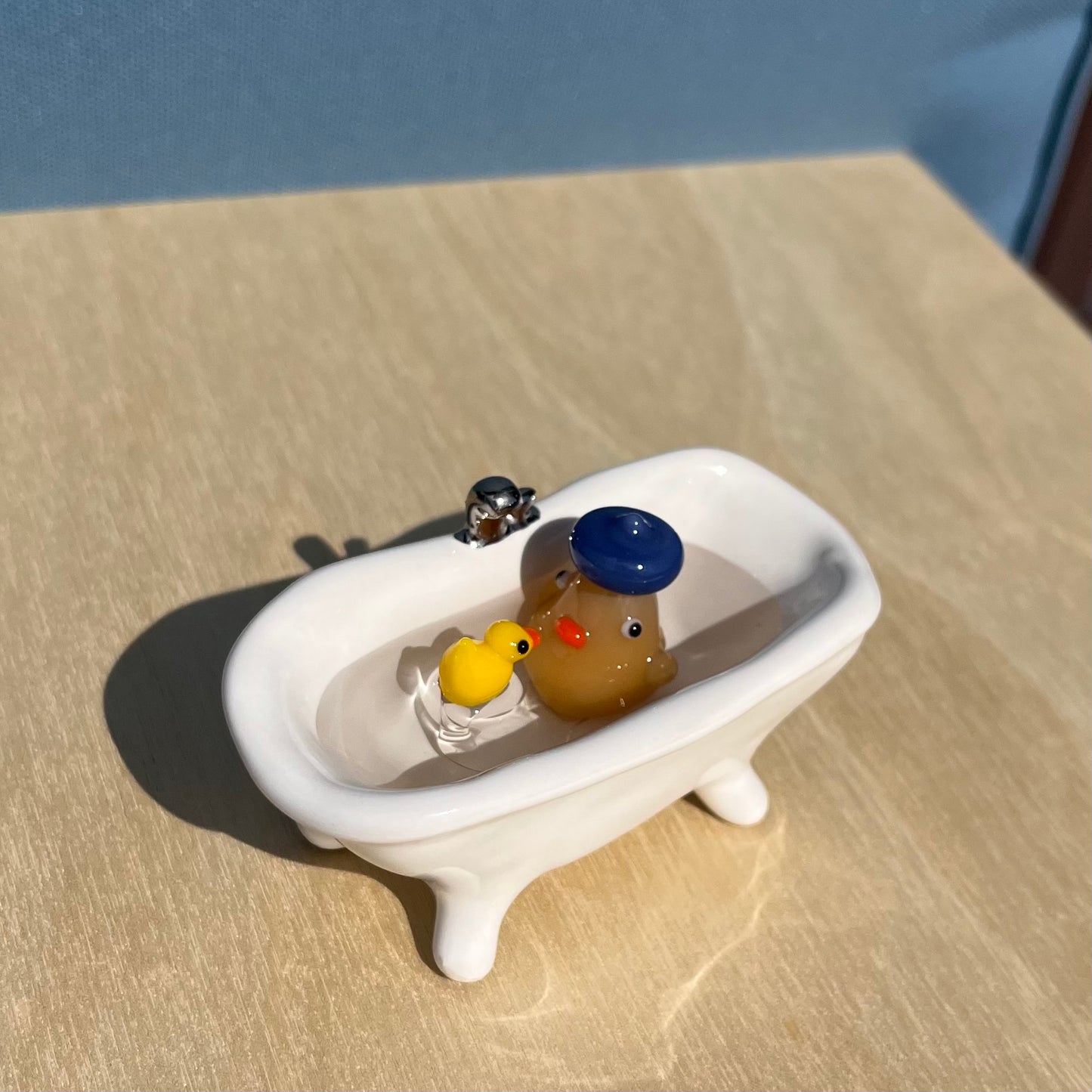 Jenni Ceramics x Jackie's Glass Collab: Duck in Bathtub