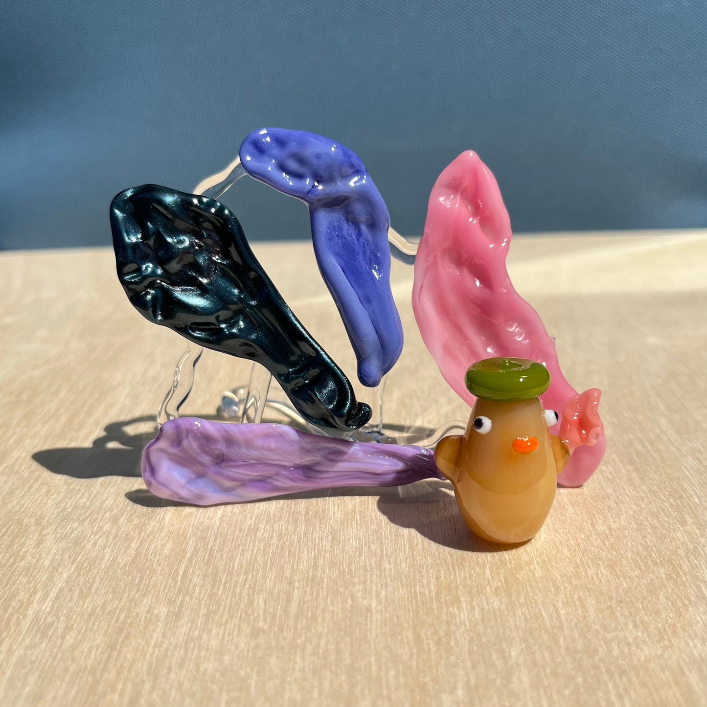 Eriko Glass x Jackie's Glass Collab: Gum Wall Ducks