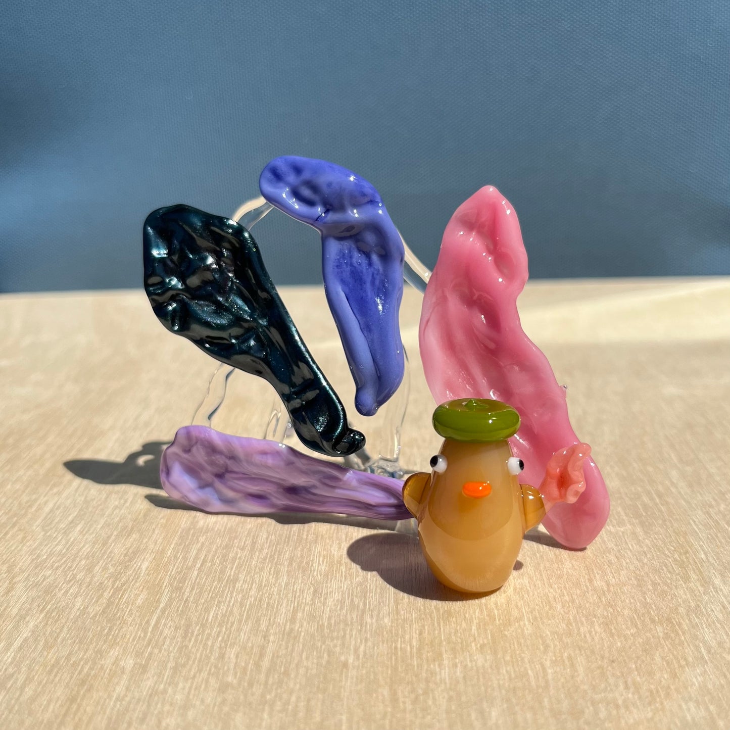 Eriko Glass x Jackie's Glass Collab: Gum Wall Ducks