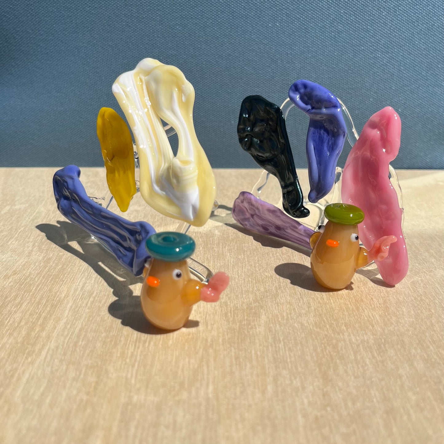 Eriko Glass x Jackie's Glass Collab: Gum Wall Ducks