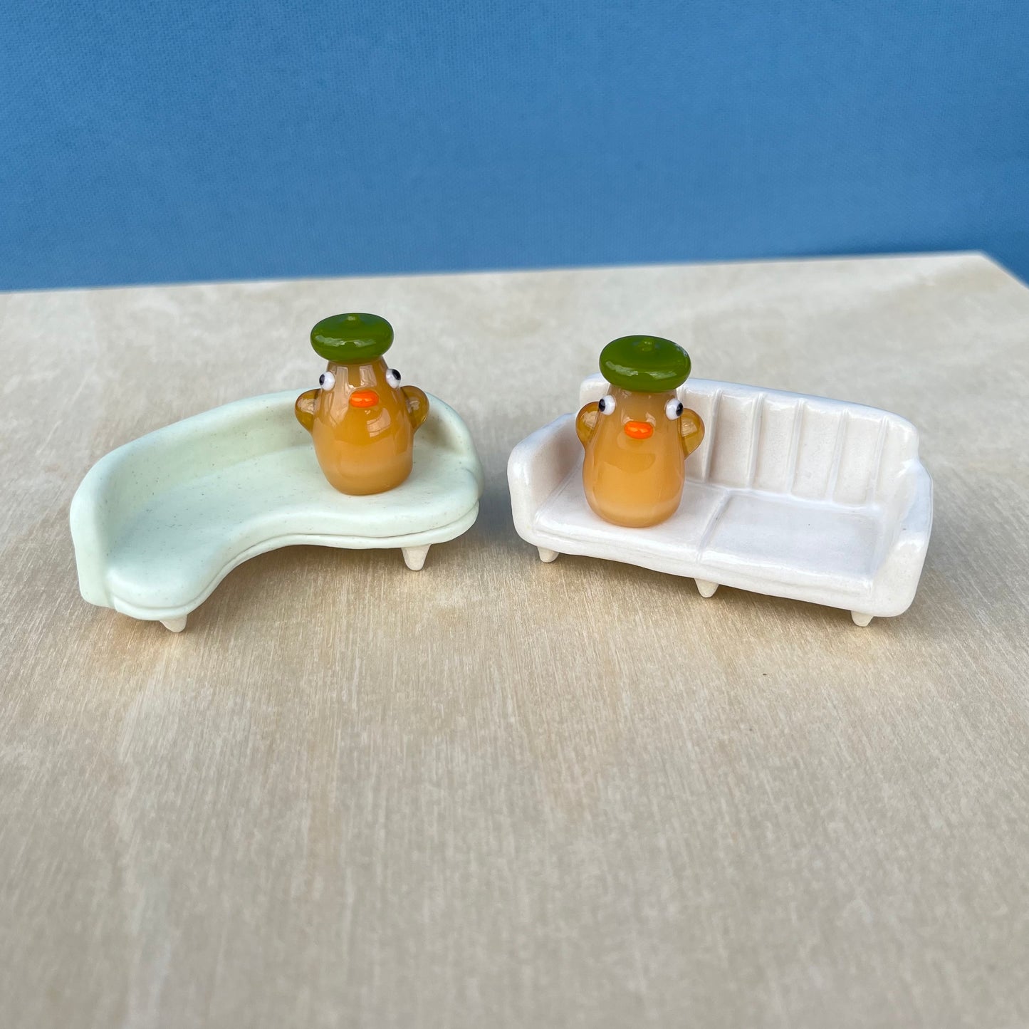 Jenni Ceramics x Jackie's Glass Collab: Ducks on Couches