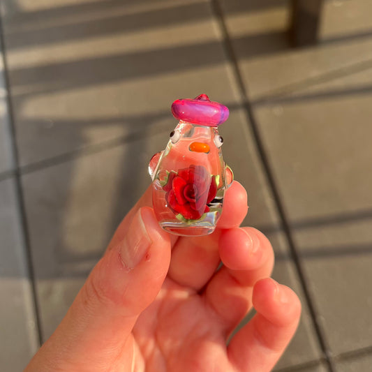 Commission for Bella: Rose Duck [Jackie's Glass x Swan Glass Collab]