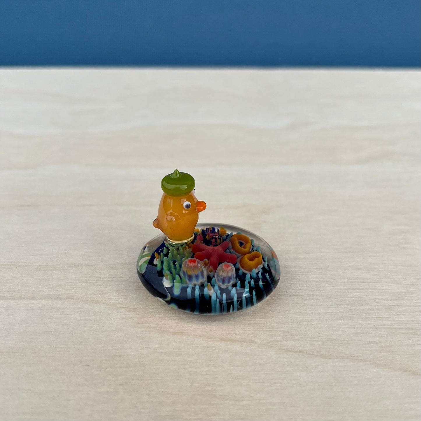 Swan Glass x Jackie's Glass Collab: Duck on Coral