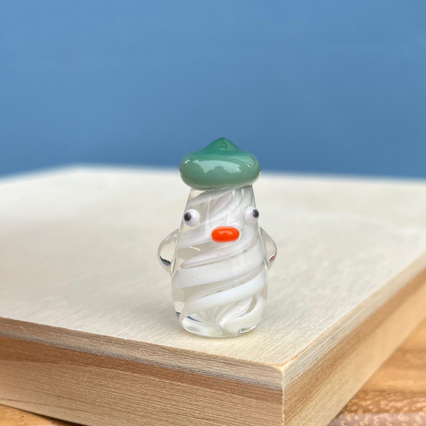 Swan Glass x Jackie's Glass Collab: Latticino Duck