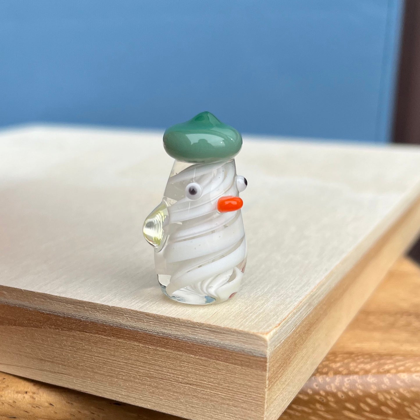 Swan Glass x Jackie's Glass Collab: Latticino Duck