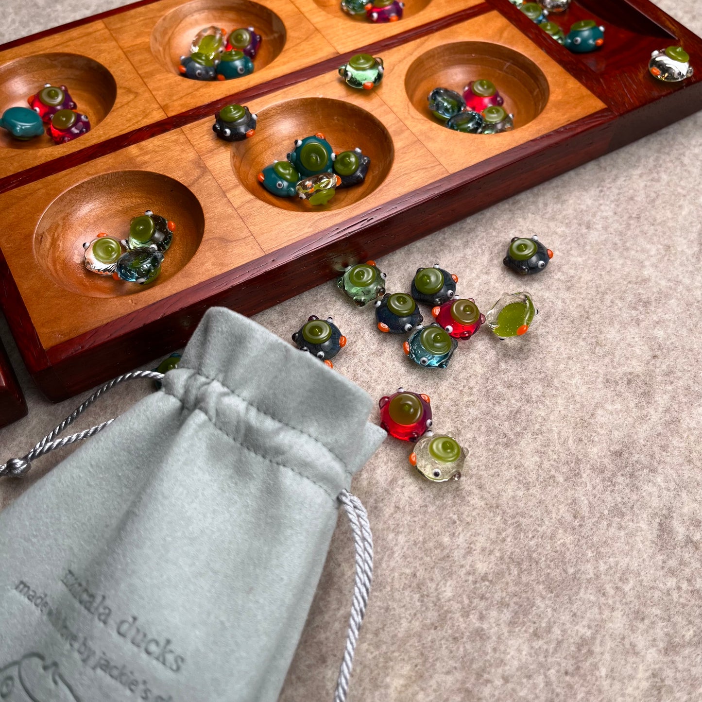 Commission for Alex: Mancala ducks - full set