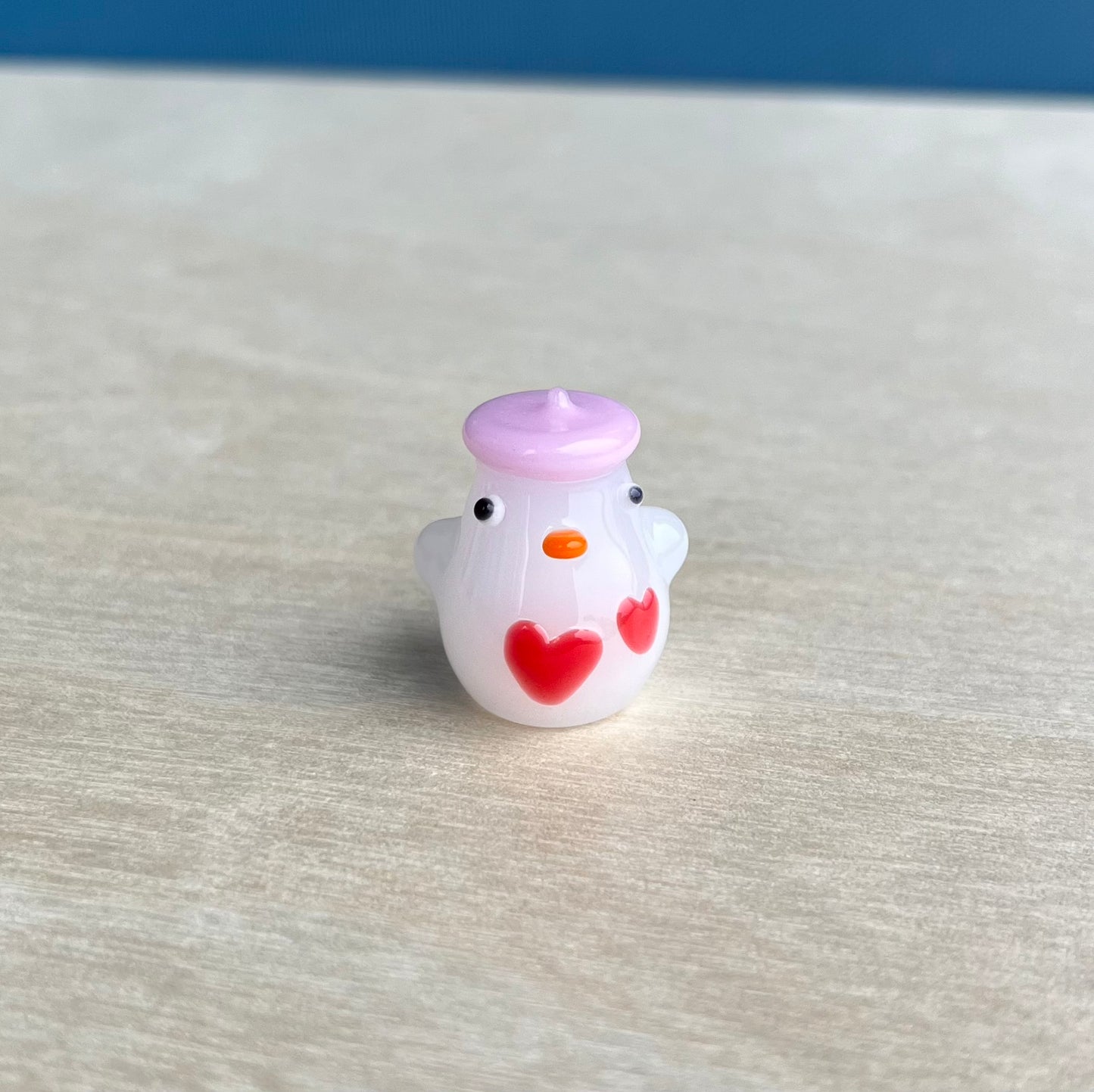 White & Red Heart Duck